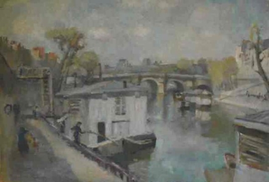 Quai de Seine. Paris. 1933. Huile sur toile.54 X 81 cm. Coll. particulière